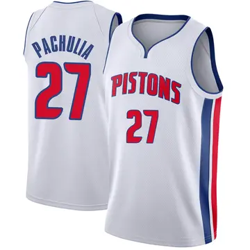 Detroit Pistons Zaza Pachulia Jersey - Association Edition - Men's Swingman White