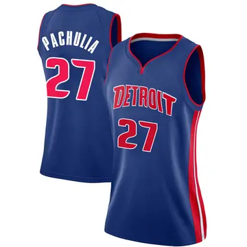 Detroit Pistons Zaza Pachulia Jersey - Icon Edition - Women's Swingman Blue